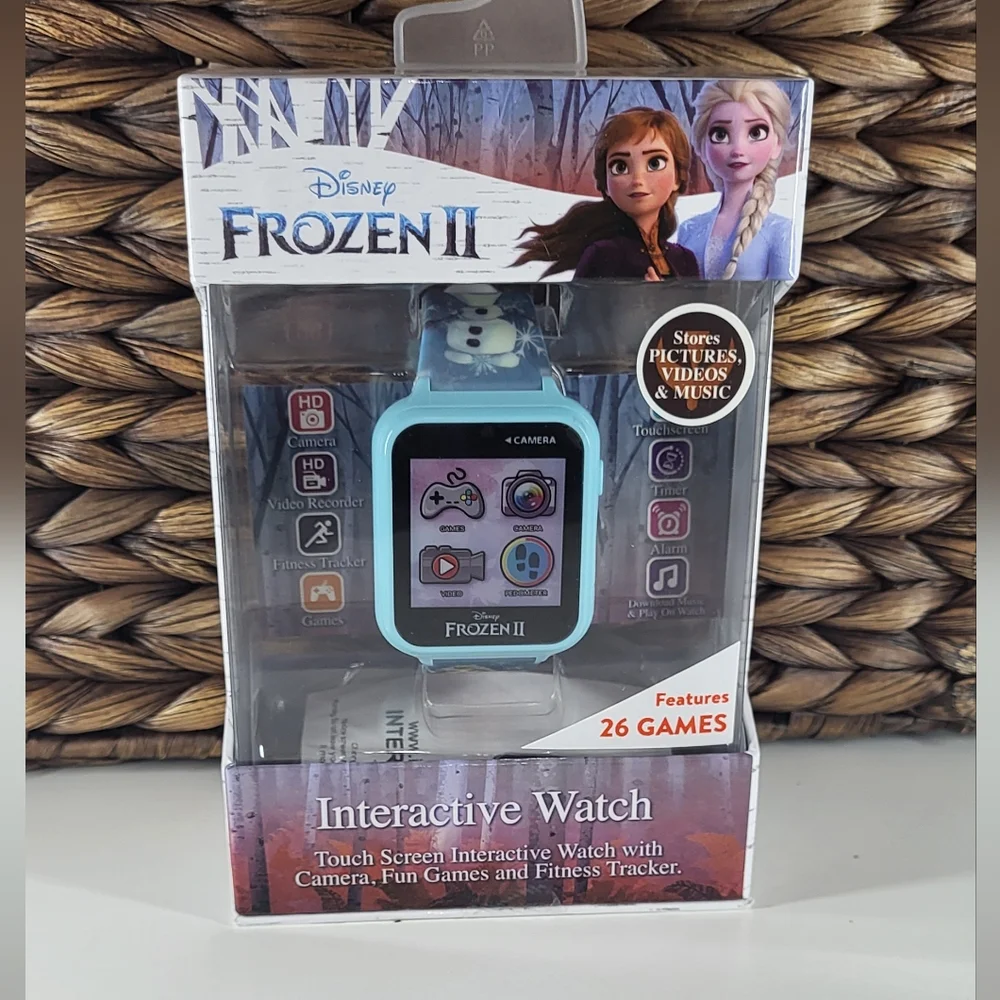 Disney Frozen II NIB Kids Blue Touch Screen Interactive Smart Watch 42mm Ages 6+